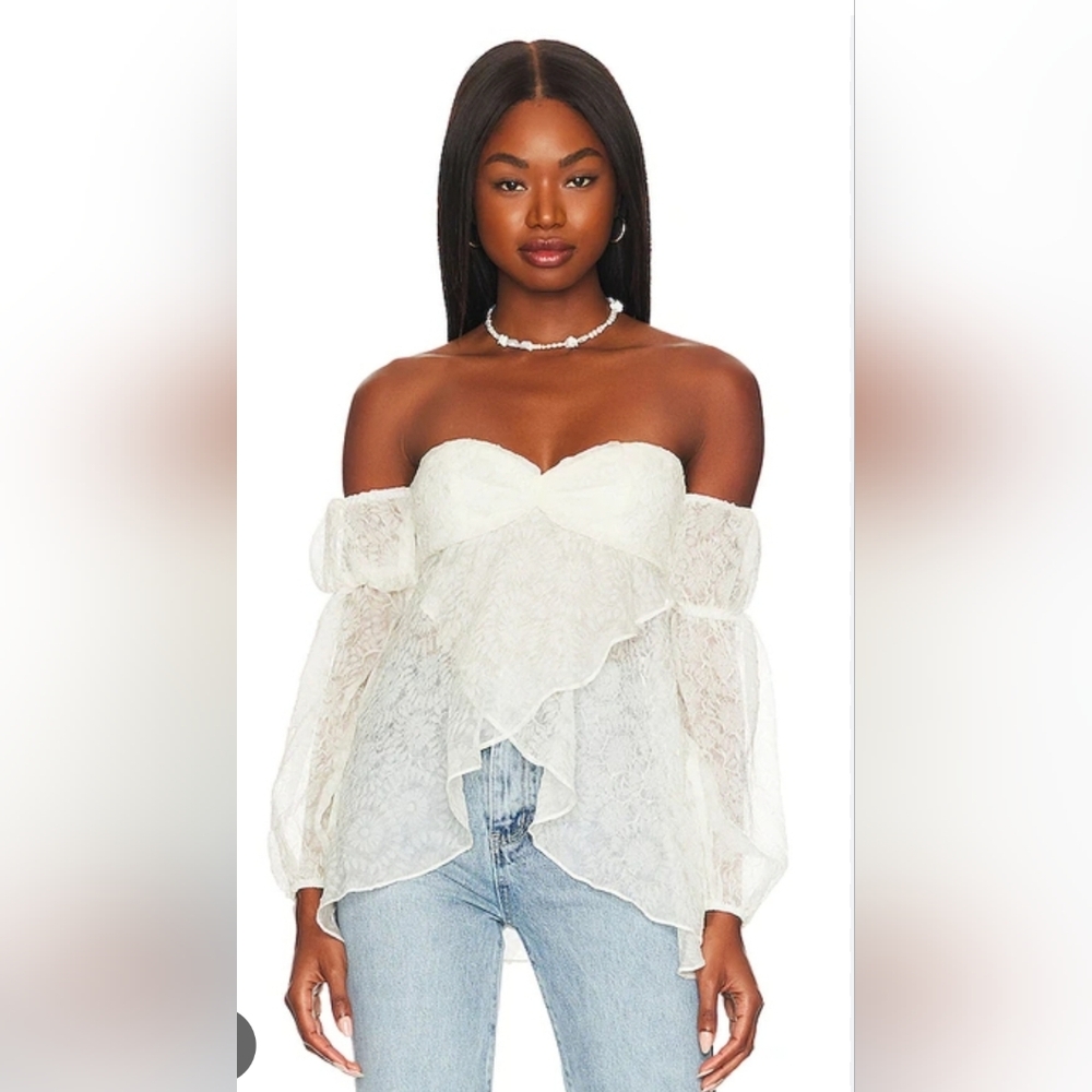 REVOLVE MAJORELLE Emerson Top In White Size S